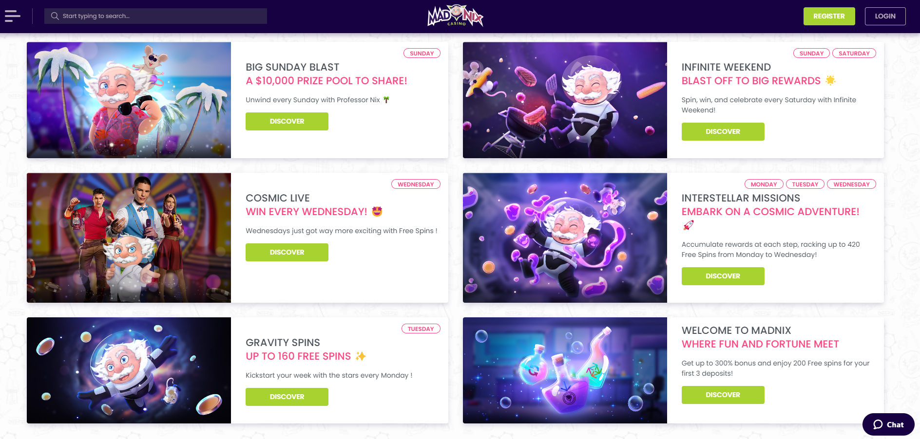 Madnix Casino bonus 300% + 225 Free Spins